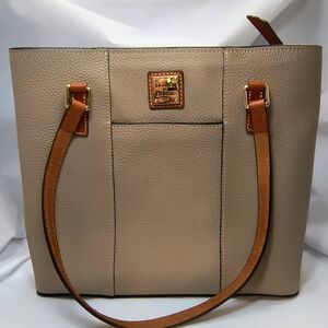 DOONEY BOURKE Oyster/Taupe Pebble Grain Small Lexington Leather Tote (NWOT)